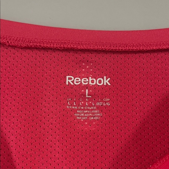 Reebok Red and Orange Graphic Top Size Large - Picture 2 of 6